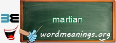 WordMeaning blackboard for martian